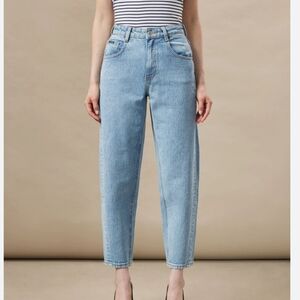 FRANK AND OAK BLUE LINDA BALLOON JEANS SIZE 27